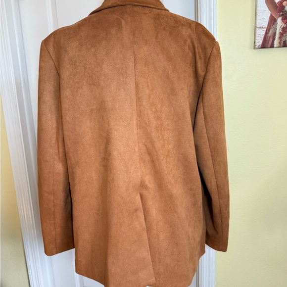 SHEIN Women's Tan Double-Breasted Jacket, size XL - Picture 3 of 7